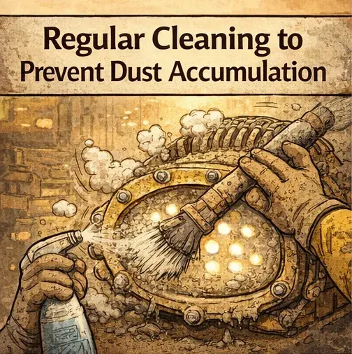 explosion proof lighting maintenance cleaning dust buildup